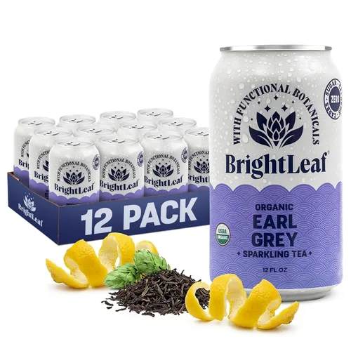 Vista 11 de BrightLeaf Regenerative Organic Sparkling Chamomile Lavender Tea – Cero azúcar y cero calorías – Bebida de té verde orgánico – Ingredientes que