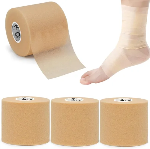 Vista 18 de OK TAPE Cinta preenvoltura (6 rollos, 12 yardas) – Envoltura de espuma atlética para deportes, protege para tobillos, muñecas, manos y rodillas