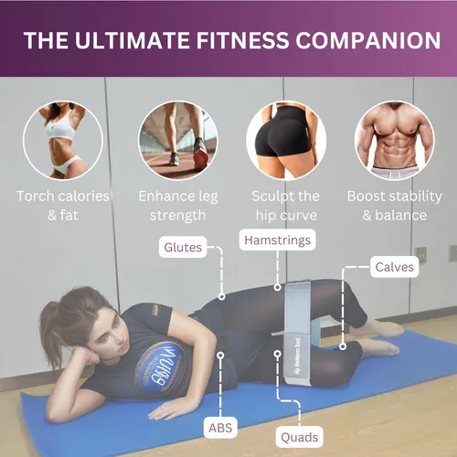 Vista 6 de Adjustable Fabric Resistance Bands, Non-Slip Exercise Bands for Men and Women, Perfect Workout Bands for Glutes and Lower Body Training - 1 Pack