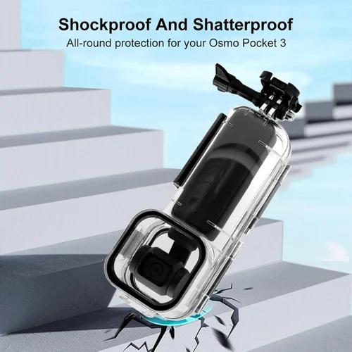 Vista 8 de PULUZ Funda de buceo para DJI Osmo Pocket 3 Underwater Waterproof Case Shell para Osmo Pocket 3 Cámara de Acción Funda Protectora Accesorios