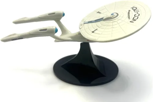 Vista 3 de Generic Star Trek Starship Colección de 3 unidades: U.S.S. Enterprise NCC-1701 / U.S.S. Franklin/Swarm Ship réplicas con pedestales/soportes de 3