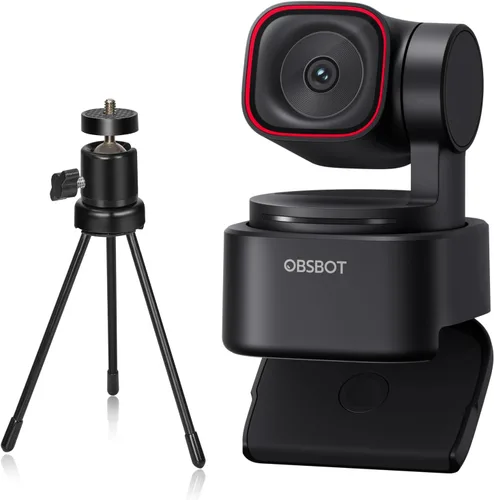 Vista 14 de OBSBOT Tiny 2 - Cámara web PTZ 4K con alimentación de IA, enfoque 4 veces más rápido, CMOS de 1/1.5", USB 3.0, transmisión de datos 10 veces más