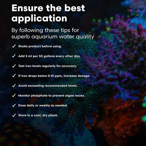 Vista 6 de Brightwell Aquatics Ferrion - Suplemento concentrado de hierro para acuarios marinos de peces y arrecifes