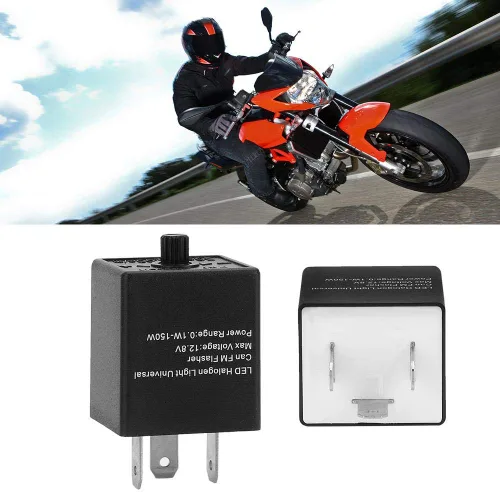 Vista 4 de Relé intermitente LED de 12 V y 3 pines para automóviles y motocicletas con fácil instalación Plug-and-Play
