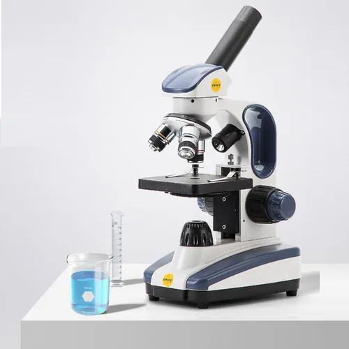 Vista 7 de SWIFT Microscopio monocular compuesto SW200DL con aumento 40X-1000X, luz dual, enfoque fino de precisión, ocular de campo ancho 25X y capacidad sin