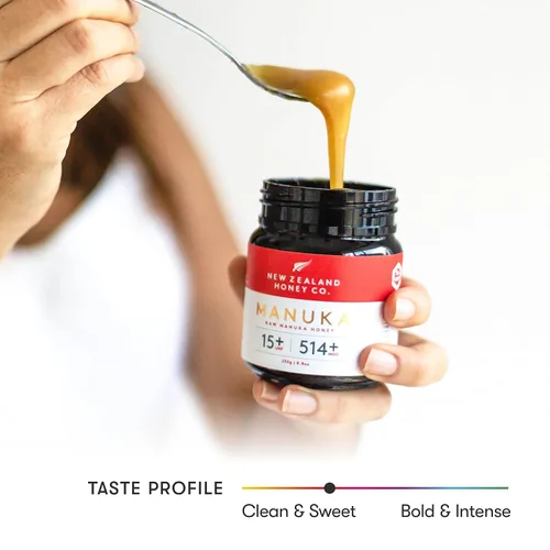 Vista 5 de New Zealand Honey Co. Miel de manuka cruda UMF 15+ MGO 514+, certificado UMF / 8.8oz