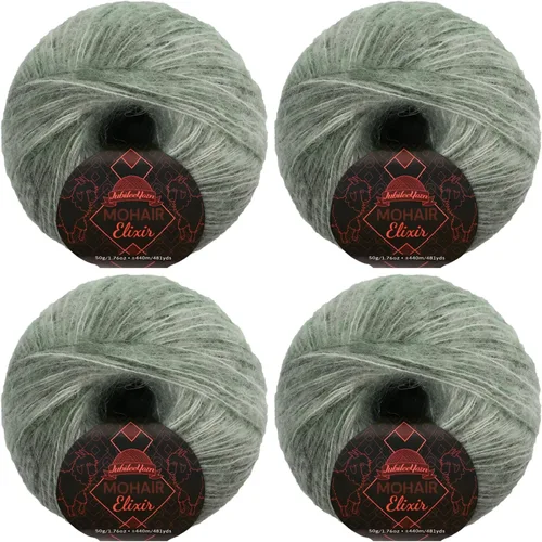 Vista 114 de JubileeYarn Mohair Elixir Yarn - 50g/Skein Baby Wool Blend - Cosmopolitan - 1 Skein