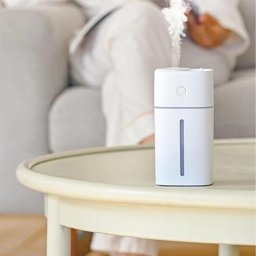 Vista 9 de TOPINCN Mini Humidifier, USB Personal Desktop Humidifier Top Fill Design for Car Office Room Bedroom, Portable Small Cool Mist with Ambient Night