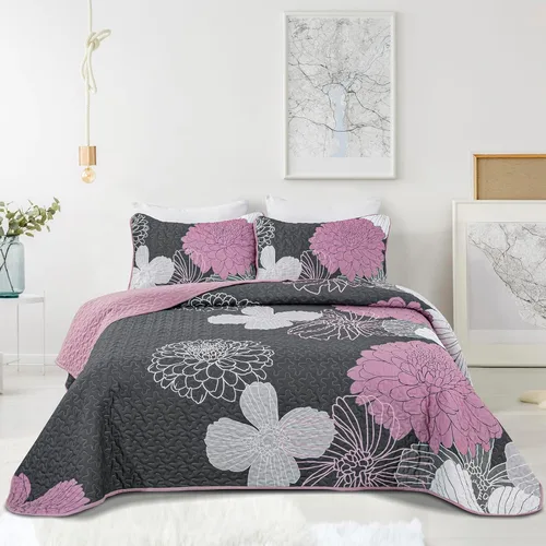 Vista 26 de Anibedding Juego de Edredón de Tamaño Completo con Estampado Floral Verde - 3 Piezas Colcha Coverlet Elegante Colcha Bohemia con 2 Fundas