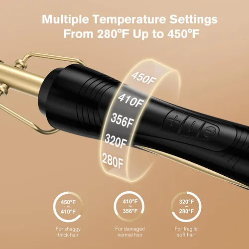 Vista 4 de Terviiix Peine Caliente para Pelucas de Encaje Frontal, Peines de Dientes Curvos de Presión para Cabello de Mujeres Negras, Peine Alisador