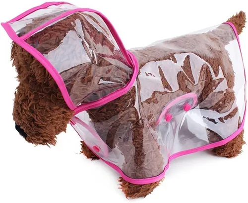 Vista 19 de Impermeable para mascotas, impermeable para perros pequeños, abrigo impermeable para cachorros, ropa impermeable transparente para perros pequeños