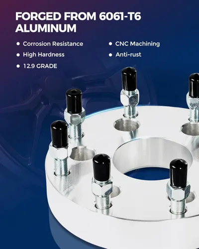 Vista 3 de KAX Espaciadores de rueda de 4 x 4.25 pulgadas de 1 pulgada para enfoque, fiesta, espaciadores centrados de 4 lengüetas con orificio de cubo