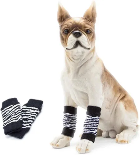 Vista 9 de ROZKITCH Protector de Codo para Perro Manga de Codo para Perro, 2PCS Pata Delantera y 2PCS Rodilla de Pata Trasera, Envoltura de Codo Calentador