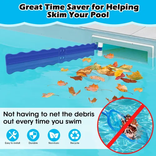 Vista 4 de Hydream Recolector de desechos de piscina, eliminación de hojas de piscina y desechos de plástico, hojas flotantes de desechos superficiales, Azul