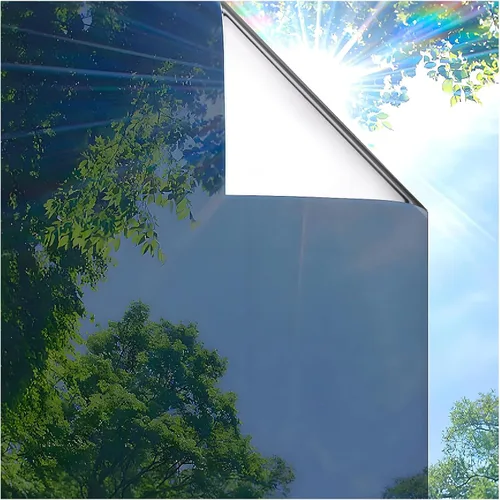 Vista 13 de Coavas Película de privacidad unidireccional para ventana, control de calor Negro y plateado
