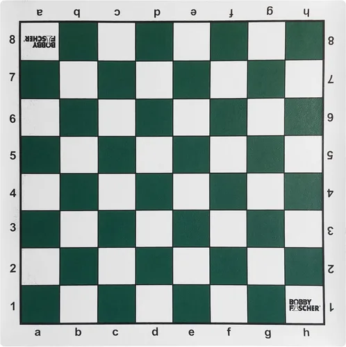 Vista 2 de Bobby Fischer WE Games - Tablero de ajedrez enrollable para torneos, vinilo con cuadrados grises