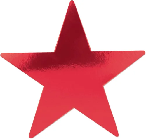 Vista 8 de Beistle 72 piezas de recortes de papel de estrella plateada para tablón de anuncios, aula, fiesta de cumpleaños, decoración de pared, 5 pulgadas