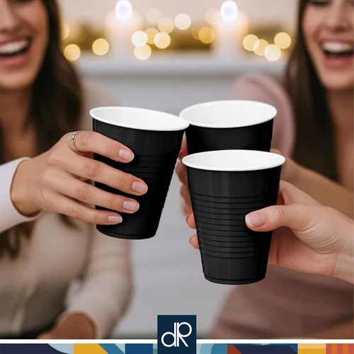Vista 2 de DecorRack - Vasos desechables y reutilizables de 12 onzas para fiestas de cumpleaños, despedidas de soltera, campamentos, eventos en interiores y al