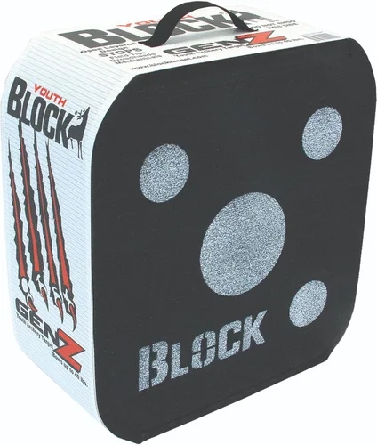 Vista 8 de Block GenZ Objetivo de Tiro con Arco Abierto de 16" para Jóvenes, Tensión de 40 Libras, Fácil Remoción, Multicolor