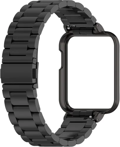 Vista 4 de Senter Correa de repuesto de acero inoxidable con marco Meatl para reloj inteligente Redmi Watch 2 Lite