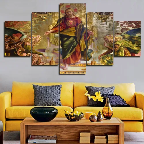 Vista 158 de TUMOVO Jesús Christian - Pintura sobre lienzo de 5 piezas