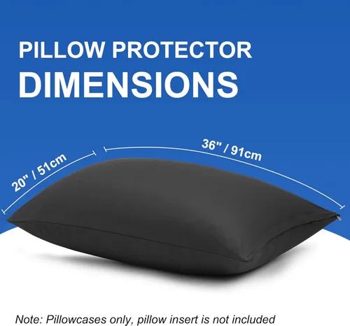 Vista 7 de uxcell Fundas de almohada tejidas de 100% algodón egipcio, fundas de almohada suaves y transpirables con cierre de cremallera, 2 fundas de almohada