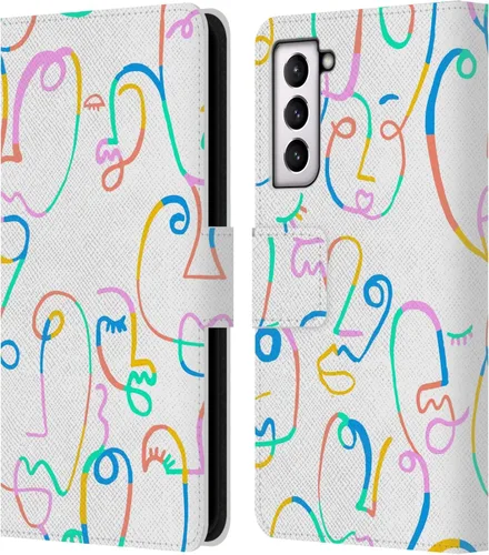 Vista 164 de Head Case Designs Officially Licensed Ninola Brushstrokes Multi Colorful Leather Wallet Case Compatible with Samsung Galaxy A07 4G