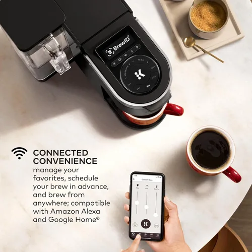 Vista 24 de Keurig K-Supreme Plus SMART - Cafetera de cápsulas K-Cup de una sola porción, tecnología BREWID y MultiStream, 78 onzas, color negro
