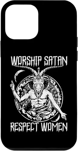 Vista 16 de Worship Satan Respect Women I Satanic Goat Head Case for iPhone 16