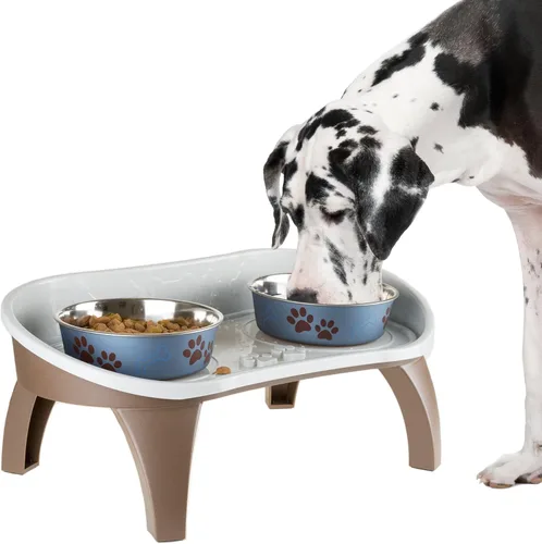 Petmaker - Soporte para cuenco para perros, bandeja de alimentación de 8.5 pulgadas de alto para perros y gatos, soportes para perros grandes con