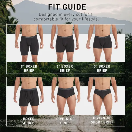 Vista 6 de ExOfficio Men's Give-n-go Boxer Shorts 2 Pack