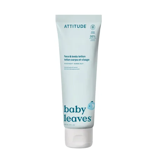 ATTITUDE Loción para Bebé, humectante verificado por EWG, crema hidratante dermatológicamente probada, vegana y libre de crueldad, aroma Buenas