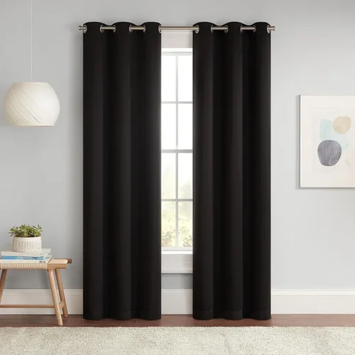 Eclipse Darrell - Cortinas térmicas blackout para ventana, diseño moderno con ojales, para dormitorio o sala de estar (panel individual), 37 x 54
