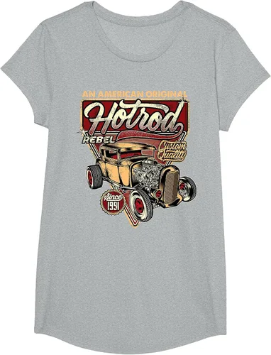 Vista 57 de Camiseta vintage Hot Rod Speed and Power para hombre Asphalt Grey