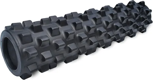 Vista 9 de RumbleRoller - Rodillo de espuma muscular con textura extra firme que manipula tejidos blandos como un terapeuta de masaje (negro, compacto)
