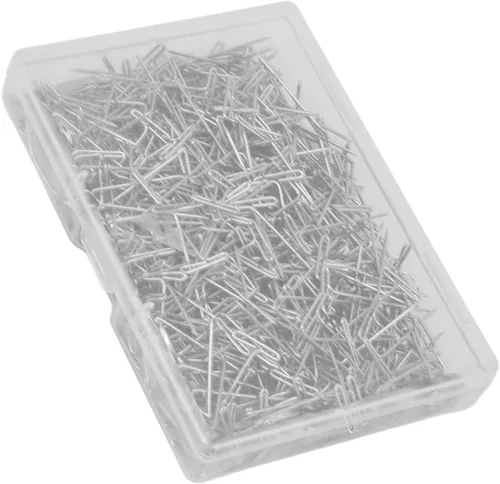 Vista 3 de Fydun 500Pcs Less Steel T Pins 27MM 1.06 Inch Wig T Pins T Pins with Plastic Box for Sewing Modeling Wide Range of Uses