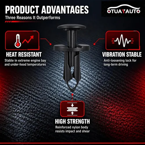 Vista 5 de OTUAYAUTO 150PCS ATV UTV Plastic Fender Clips Body Rivets Fit for Honda 8mm