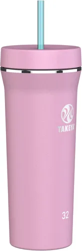 Vista 10 de Takeya 32 oz Stainless Steel Insulated Tumbler with Straw Lid, Premium Quality, Sweatproof