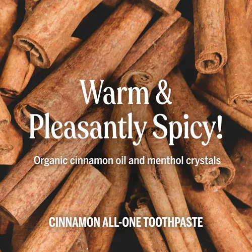 Vista 4 de Dr. Bronner’s Pasta de dientes todo en uno – Canela, 5 onzas, paquete de 3 – Pasta de dientes sin flúor para adultos, sin SLS, 70% de ingredientes