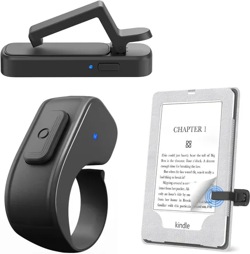 Anillo girador de páginas para Kindle, control remoto para iPhone, iPad, tabletas Android, lectores electrónicos, girador de páginas para Kindle