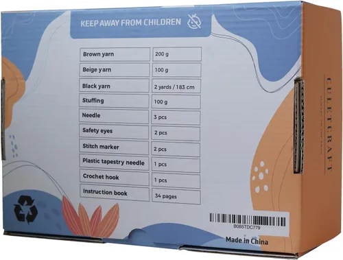 Vista 8 de CULETCRAFT Kit de ganchillo para adultos principiantes, Freddy the Monkey Kit de animales de ganchillo para principiantes, aprende a ganchillo