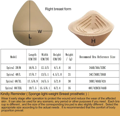 Vista 6 de Almohadillas de inserción de sostén de prótesis de pecho de algodón para mastectomía con forma de mama, ligeras, esponjosas de ventilación