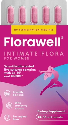Florawell® Probióticos vaginales para mujeres – equilibrio de pH, olor saludable, UT y salud íntima – Suplemento de salud vaginal con extracto de