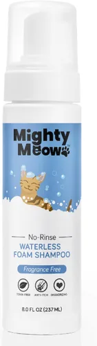 Champú de espuma sin agua para gatos, sin enjuague, champú seco para gatos, elimina olores, suave y antipicazón, champú natural e hipoalergénico