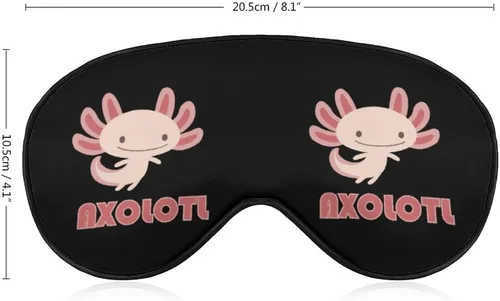 Vista 2 de Lindos axolotls - Máscara ligera para dormir, máscara de ojos con correa ajustable para hombres y mujeres