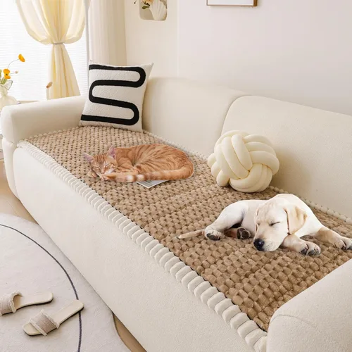 Vista 11 de HANDONTIME Funda de sofá para mascotas, fundas de sofá mullidas para mascotas, fundas de sofá para perros, protector de sofá lavable para perros