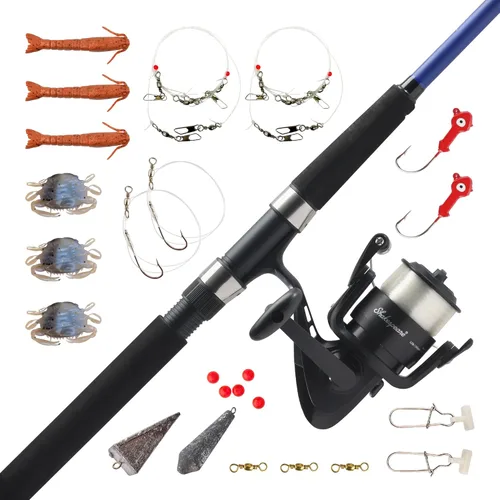 Vista 8 de Shakespeare Catch More Fish Spinning Reel and Fishing Rod Combo with Kit