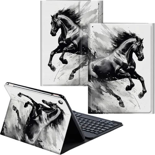 Vista 63 de Funda para Samsung Galaxy Tab S6 Lite 2022/2020 Teclado Inalámbrico Desmontable y Cubierta De Soporte De Cuero PU Funda Protectora Para Samsung