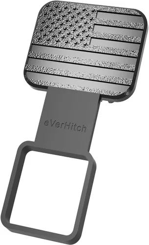 Vista 8 de eVerHitch Cubierta de enganche de bandera negra, enchufe de tubo (se adapta a receptor de 2 pulgadas, negro)
