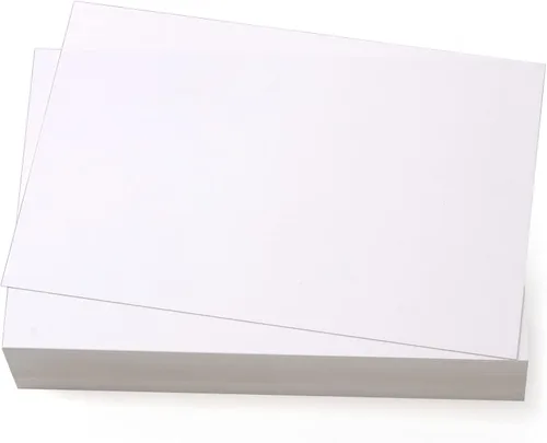 Joyberg Paquete de 60 papel de cartulina blanco de 5 x 7 pulgadas, 250 GSM de grosor, 90 libras, perfecto para invitaciones, anuncios, fotos,